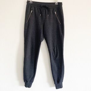Dark Grey Drawstring Waist Joggers Sweat Pants